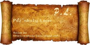 Páskuly Leon névjegykártya